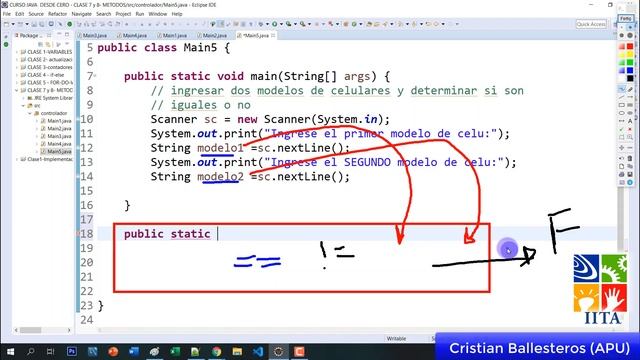 Metodo retorna un boolean en JAVA ingresar 2 modelos de celular y determinar si son iguales PART 1/ смотреть онлайн