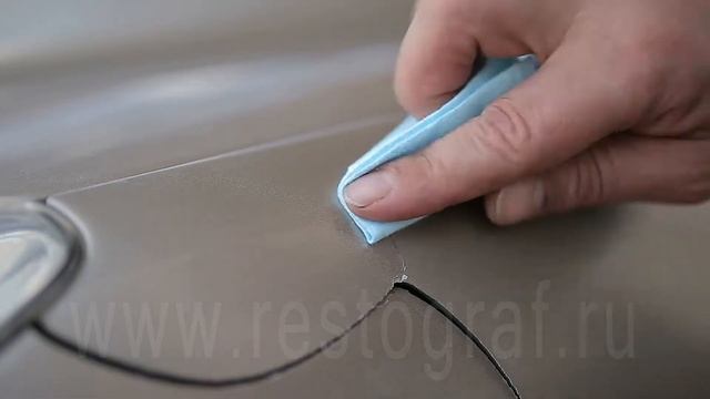 Авто серого цвета - тест реставрационного автокарандаша смотреть онлайн