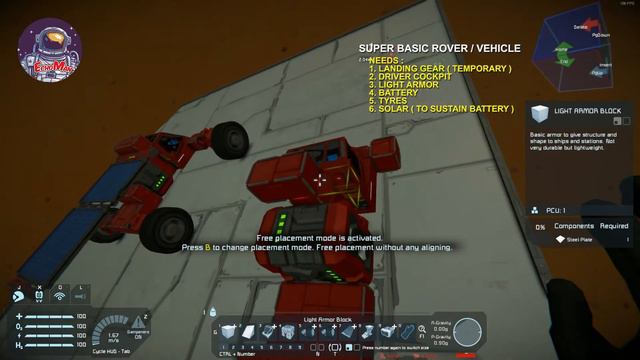 SPACE ENGINEERS - HOW TO BUILD SUPER BASIC ROVER / VEHICLE смотреть онлайн