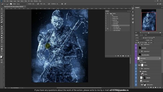 Freezing Photoshop Action смотреть онлайн