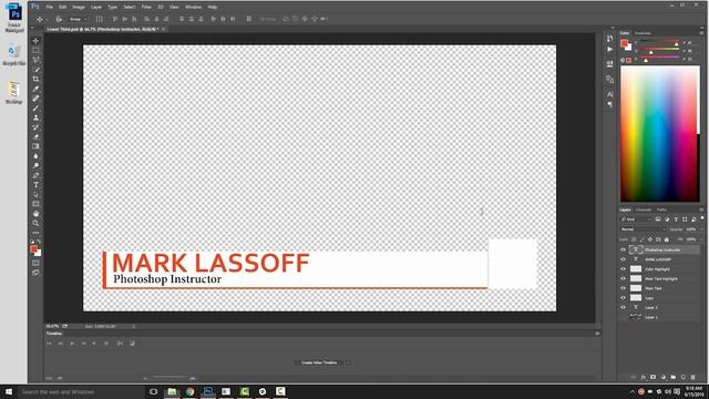 Photoshop Production For Online Learning:  Creating Text On Lower Thirds