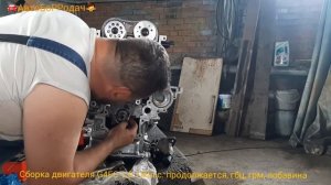 сборка двигателя G4FC 1,6 120л.с от киа рио продолжается. установка гбц, грм.