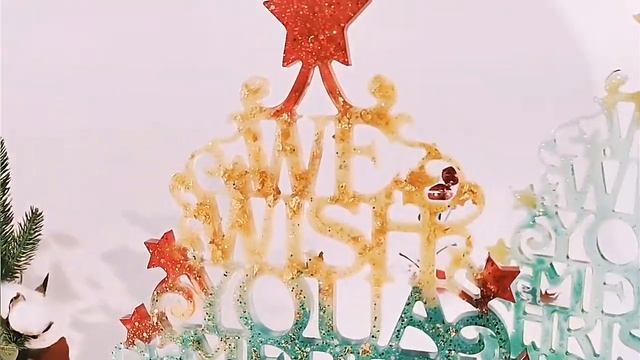 3D Three dimensional Christmas Ornaments Christmas Tree Silicone Mold смотреть онлайн