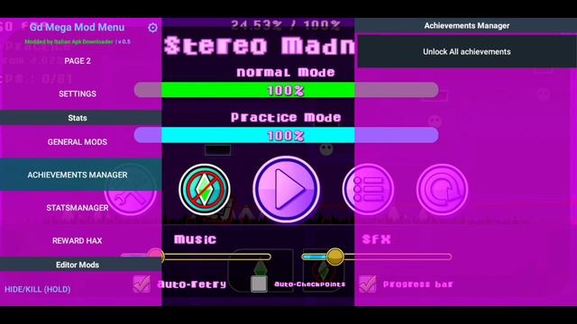 ОБЗОР НОВОГО МОД МЕНЮ 0.5!! | Geometry dash смотреть онлайн