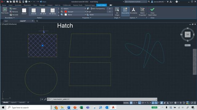 30 AutoCAD Hatch part 1 of 2 смотреть онлайн