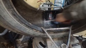 Боковой порез шины на газель. ремонт