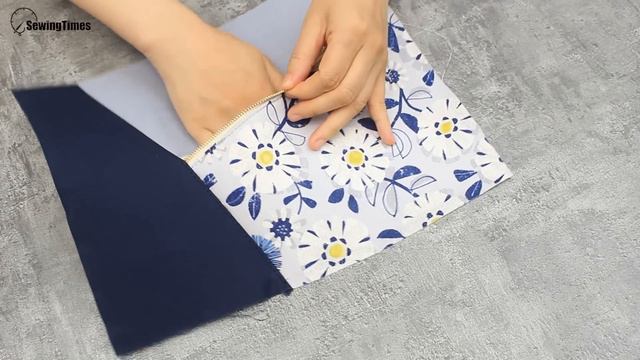 DIY Wristlet Clutch Bag | How to make a Color Block Bag [sewingtimes] смотреть онлайн