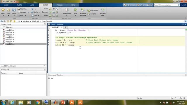 How to Interchange Row and Column of Matrix in MATLAB #10 | Module 1 | Basics of MATLAB Programming смотреть онлайн