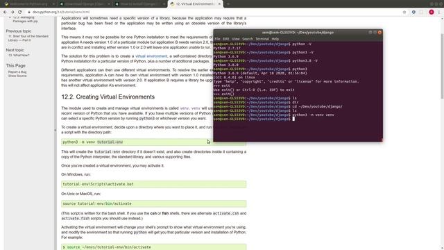 ✔️VIRTUAL ENVIRONMENT PYTHON 3 DJANGO 3 [VENV] en ESPAÑOL❗ смотреть онлайн