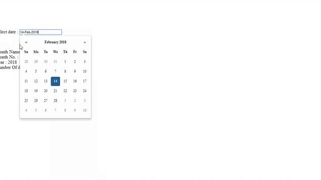 how to get Month name, number, year and number of days from selected date in asp net смотреть онлайн