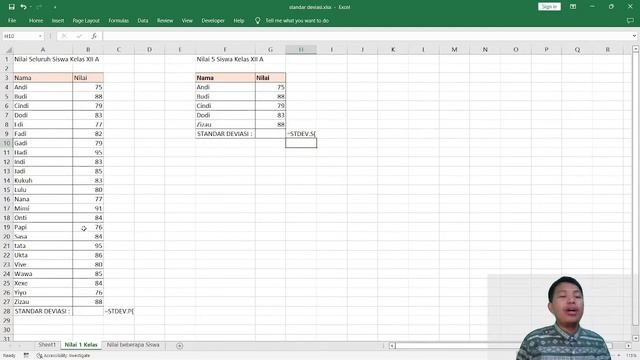 Rumus Mencari Standar Deviasi di EXCEL yang Benar смотреть онлайн
