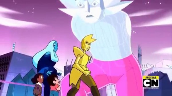 Steven,Yellow Diamond, and Blue Diamond Confront White Diamond