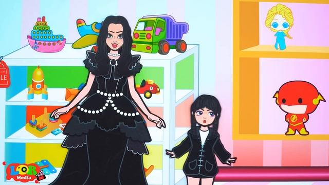 [?paper dolls?] Wednesday Addams Family and Enid Growing Up | Rapunzel Compilation 놀이 종이 смотреть онлайн
