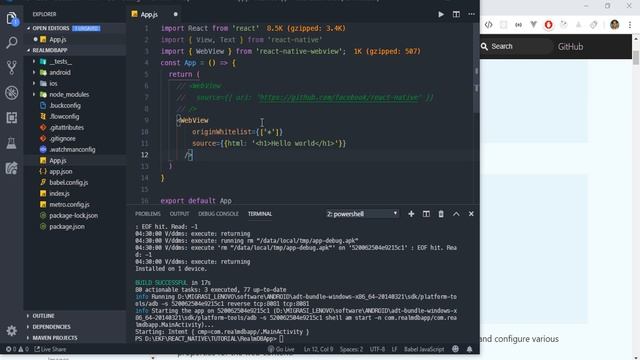 Basic WebView React Native смотреть онлайн