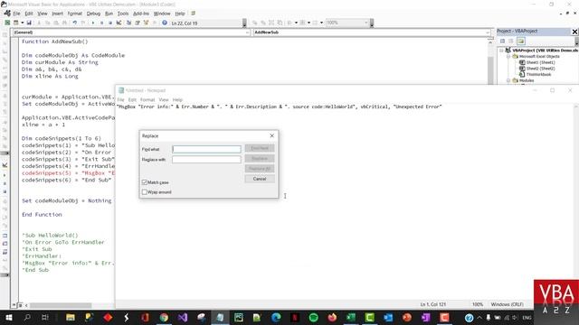 VBA Code Generator - Dynamically construct code on runtime. Custom VBE menu control смотреть онлайн