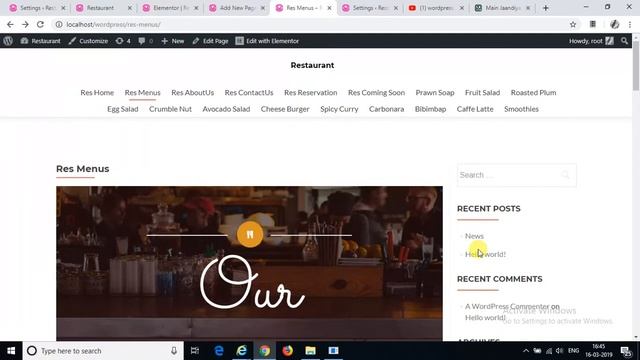 #6 part 2 Create a Restaurant Website with WordPress - Urdu & Hindi Tutorial смотреть онлайн