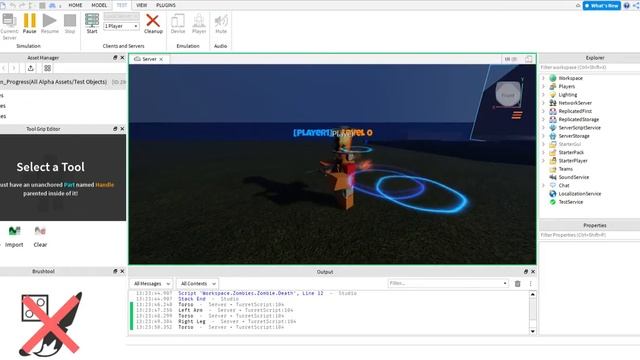 [Roblox Studio] Gun Physics Serverside смотреть онлайн