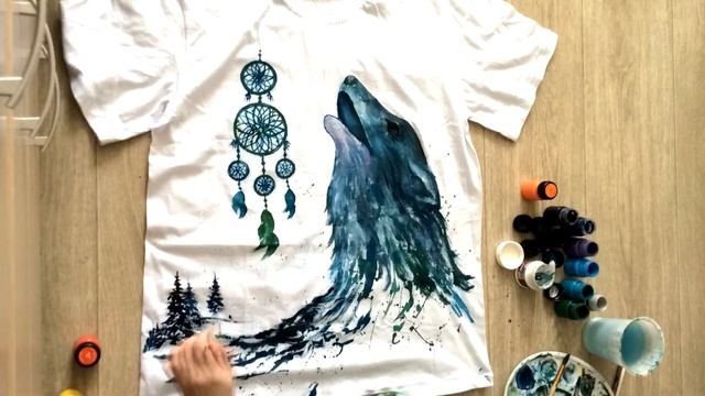 Рисунок на футболке красками по ткани #2 смотреть онлайн