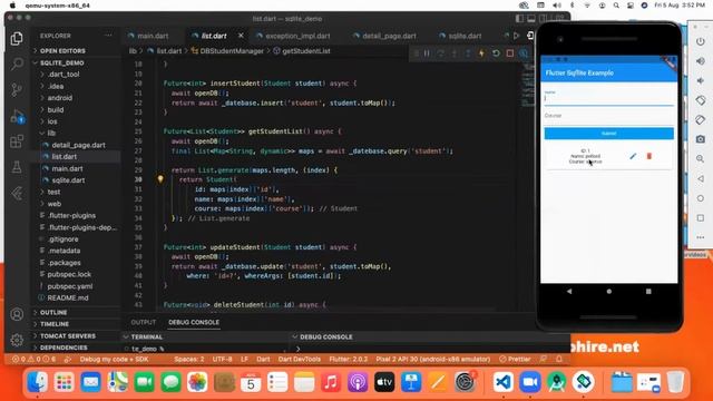 Chapter 8 SQLite with Flutter смотреть онлайн