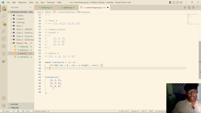 Solve Matrix Problems with JavaScript: A Step-by-Step Tutorial | TAMIL | #coding #matrix #javascrip смотреть онлайн