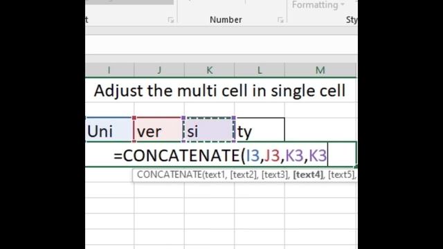 Concatenate Excel Tutorial two cell in single cell concatenate in Excel #short смотреть онлайн