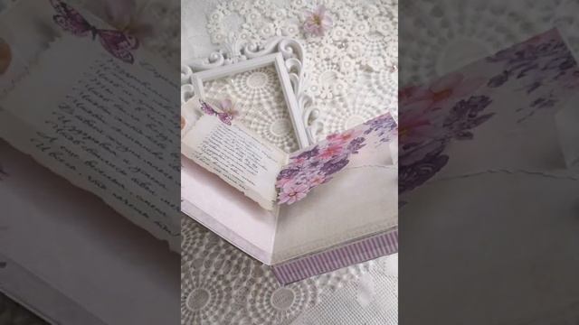 Коробочка для денежного подарка. Прованс. Скрапбукинг. смотреть онлайн