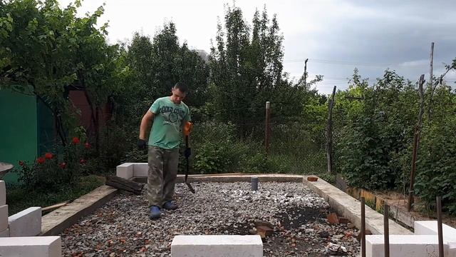 Строю баню сам! Отсыпка подушки. смотреть онлайн