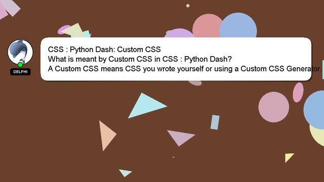 CSS : Python Dash: Custom CSS смотреть онлайн