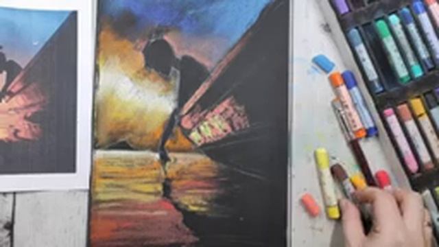 Мастер-класс Закат на море . Сухая пастель смотреть онлайн