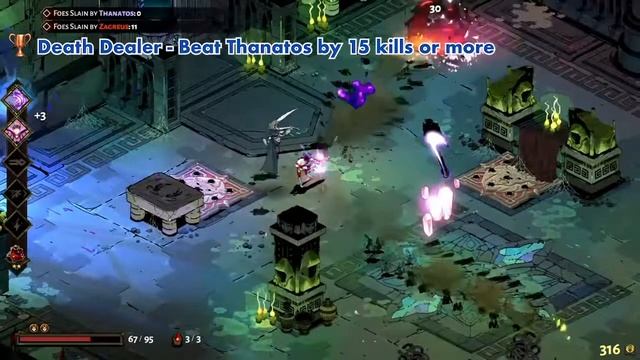 Hades - Beat Thanatos by 15 Kills or More (Death Dealer Trophy Guide) смотреть онлайн