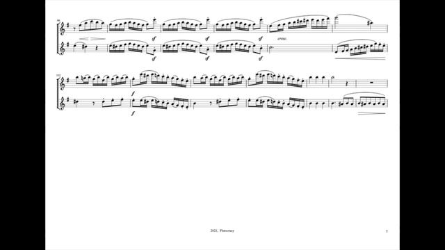 Kuhlau - Three Duets for Flute Op.10 #1 - I. Allegro con espressione (2nd flute only, accompaniment смотреть онлайн