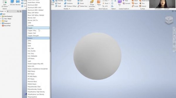 Changing the Color and Material of a Part in Autodesk Inventor 2021