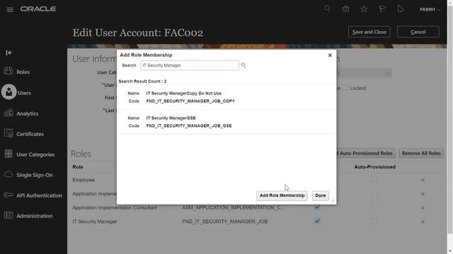 Oracle Fusion Creation of New User and assigning the Roles смотреть онлайн