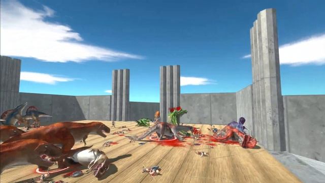 Spartan Army Defends the Square - Animal Revolt Battle Simulator смотреть онлайн