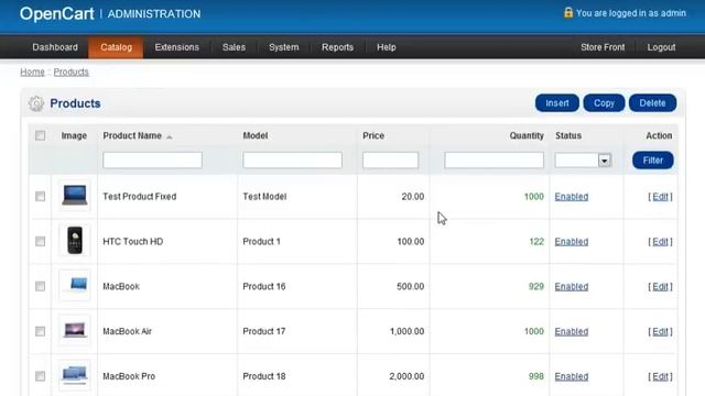 Fastest! Admin: Edit Product List (Ajax) - Opencart Extension (vqmod) смотреть онлайн