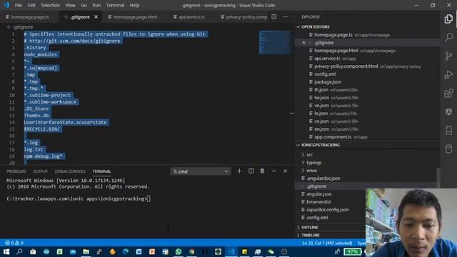 A.EP1 GIT installation, GIT INIT, .gitignore смотреть онлайн
