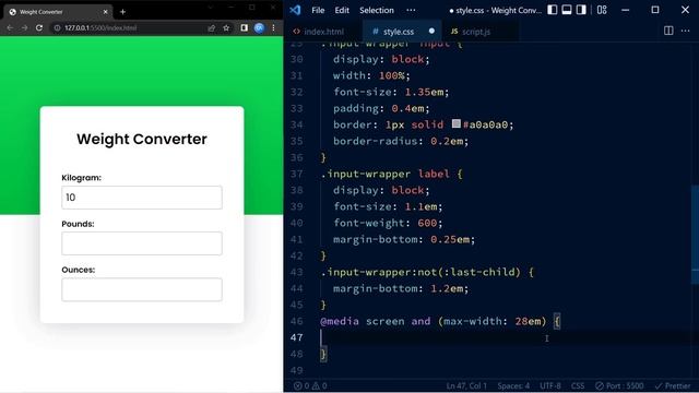Weight Converter Javascript | HTML, CSS & Javascript смотреть онлайн