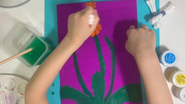 Цветы рисунок гуашью, мимозы смотреть онлайн