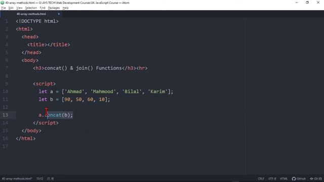43. Concat() & Join() Methods | Array Methods in JavaScript | جاواسکرپټ په پښتو کې смотреть онлайн