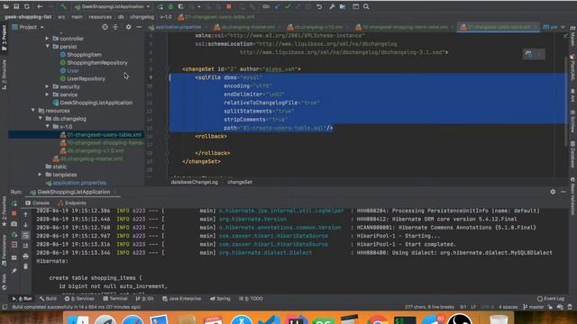 Использование Liquibase для управления схемой данных в Java приложении смотреть онлайн