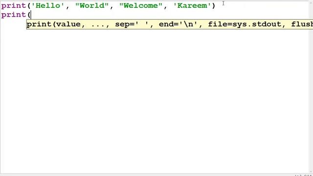 A Complete Python Course in Arabic - Lesson 5 - Printing multiple arguments смотреть онлайн