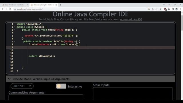 20. Valid Parentheses LeetCode || JAVA смотреть онлайн