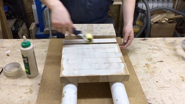 Изготовление торцевой разделочной доски со вставкой Камчатка смотреть онлайн