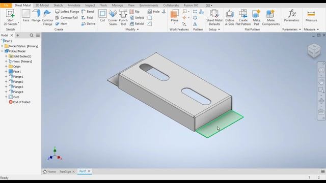 Autodesk Inventor 2023 Sheet Metal Tutorial | Sheet Metal | Flat Pattern смотреть онлайн