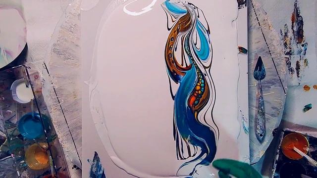 'Curva' Stunning Abstract Fluid Art #acrylicpouring #abstract #fluidart смотреть онлайн