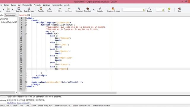 Tutorial de Javascript capítulo 6: Switch смотреть онлайн