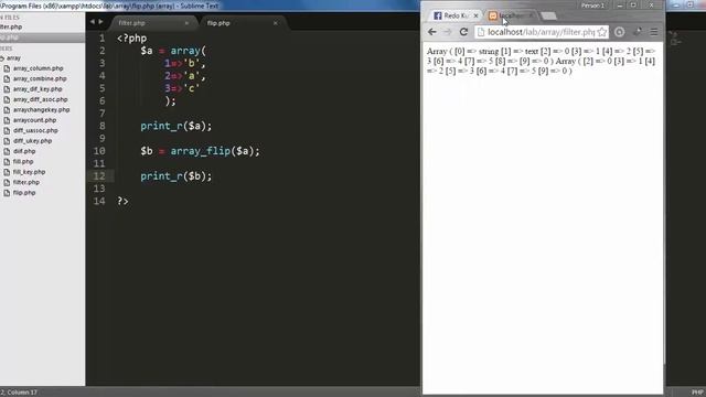 Tutorial Array Dalam PHP Array Flip смотреть онлайн