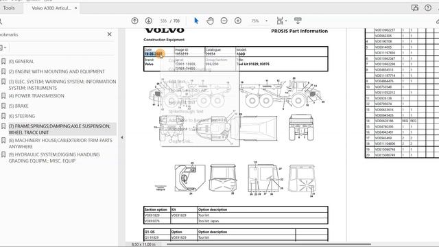 Volvo A30D Parts  Manual