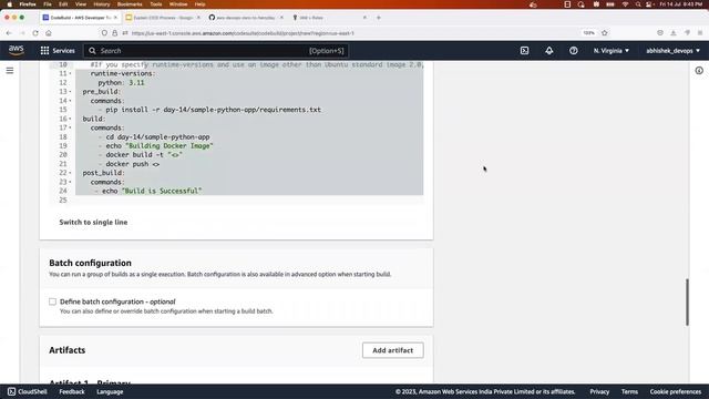 Day-14 | AWS END TO END CI | REALTIME PROJECT | DEMO WITH NOTES | #aws #devops #abhishekveeramalla смотреть онлайн