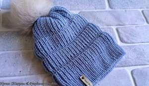 Как связать женскую шапку  спицами просто и красиво - Шапка резинка на любой возраст